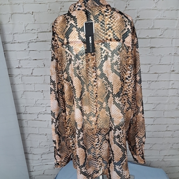 Fashion Nova Sariyah Snakeskin Shirt - Picture 8 of 12